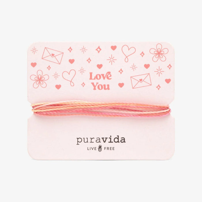 Pura Vida "Love You" carded Bracelet