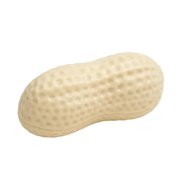 A peanut-shaped novelty item, likely a container or decorative object, featuring a detailed peanut shell texture. It is off-white/cream in color, photographed on a clean, light beige background.