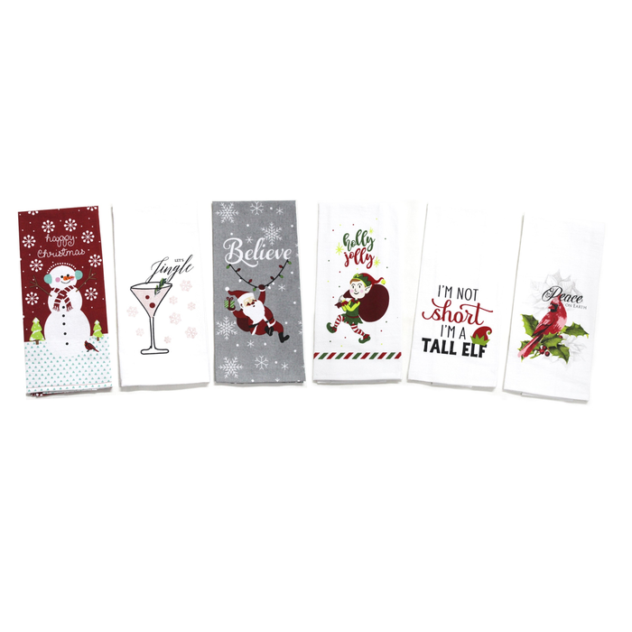 Christmas Flour Sack Tea Towels