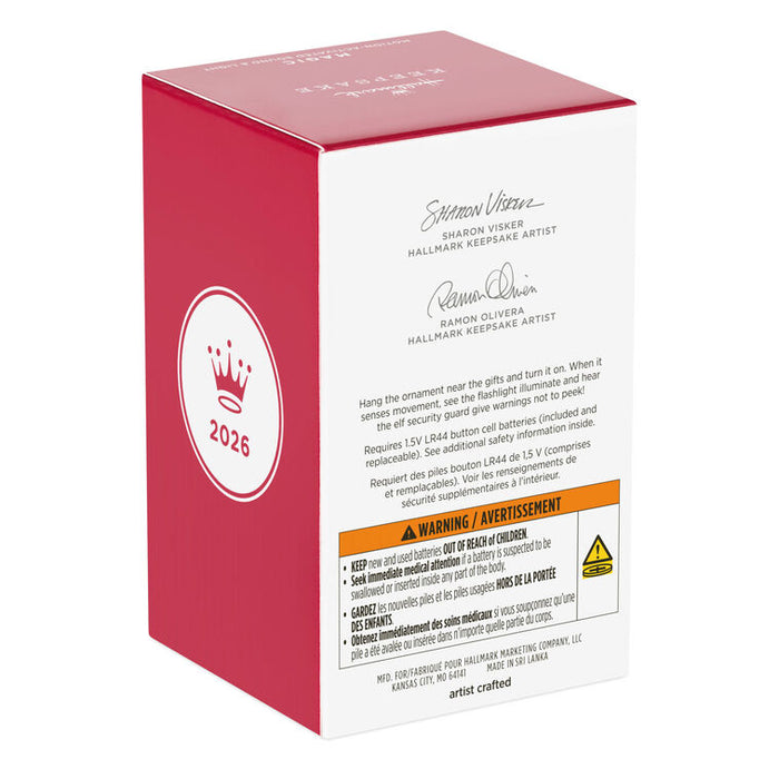 Red and white box with a crown logo and text on a white background