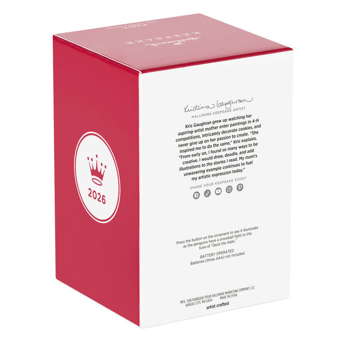 Red and white box with text and a logo on a white background