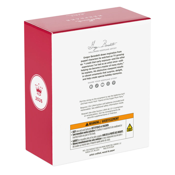 Product packaging with red and white design, featuring text and a logo.