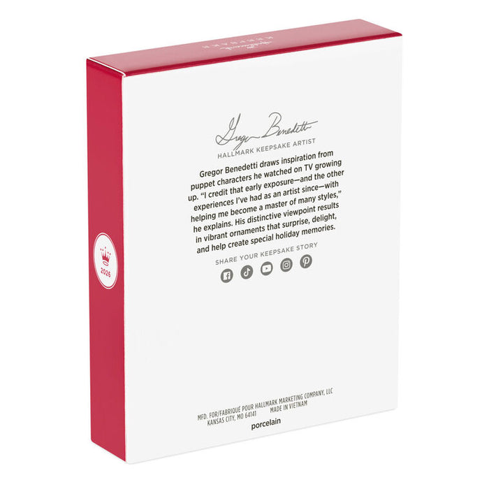 Product packaging with red and white design, featuring text and a logo.
