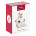 Hallmark Keepsake Christmas ornament packaging with a reindeer design on a white background