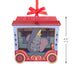 Decorative ornament with Dumbo and Mrs. Jumbo in a designed cutout, featuring a red ribbon on top on a white background