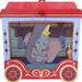 Toy carriage with Dumbo and Timothy Q. Mouse inside, featuring a red roof and decorative wheels.