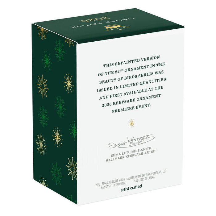 Hallmark Keepsake Ornament packaging with green and white design