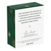 Hallmark Keepsake Ornament packaging with green and white design