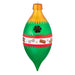Colorful decorative ornament with green, gold, and red design on a white background