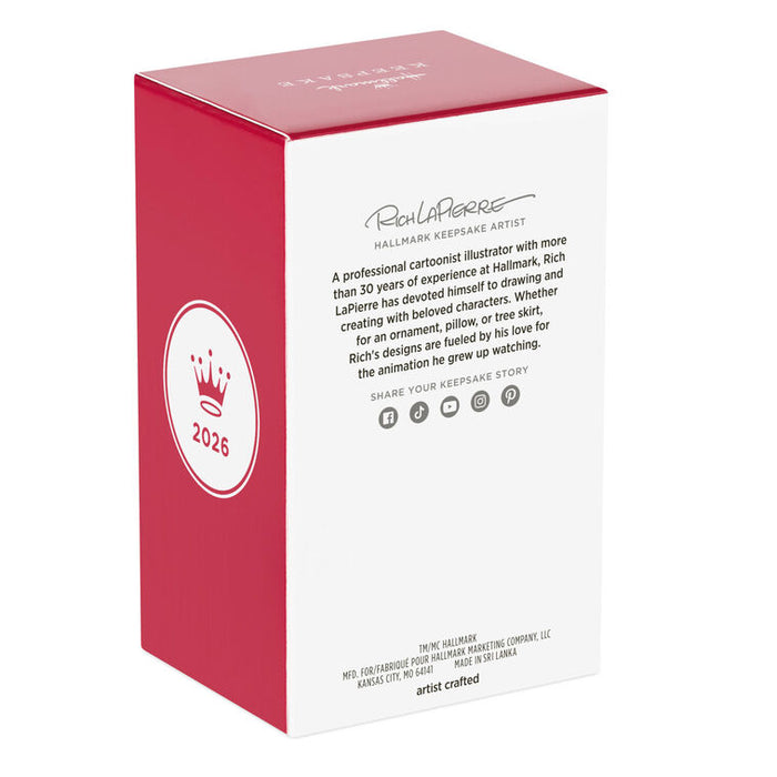Red and white box with Hallmark Keepsake Artist branding and 2026 label.