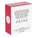 Red and white box with text and branding on a white background