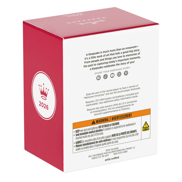 Red and white box with text and a logo on a white background