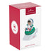 Hallmark Keepsake Christmas ornament packaging with a child and polar bear design on a white background.
