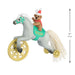 Decorative toy pony with a teddy bear rider wearing a Santa hat, labeled '2026', on a white background with a size measurement indicator.