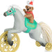 Christmas ornament with a teddy bear riding a toy pony, featuring the year 2026.