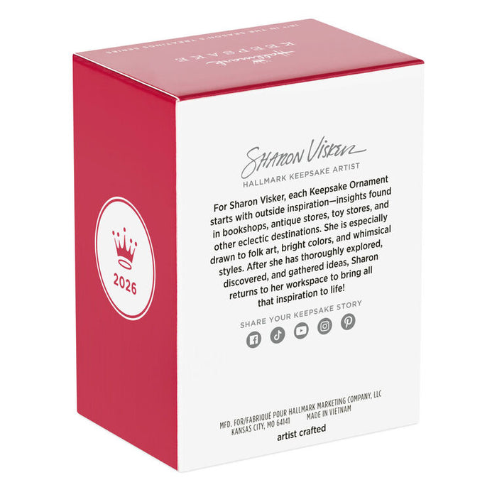 Hallmark Keepsake Ornament packaging with red and white design