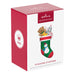 Hallmark 2026 Christmas stocking ornament packaging on a white background