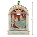 Decorative ornament with chickens and 'French Hens' text, featuring measurements on a white background.