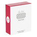 Product packaging with red and white design on a white background