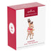 Hallmark Keepsake ornament packaging with a reindeer design on a white background