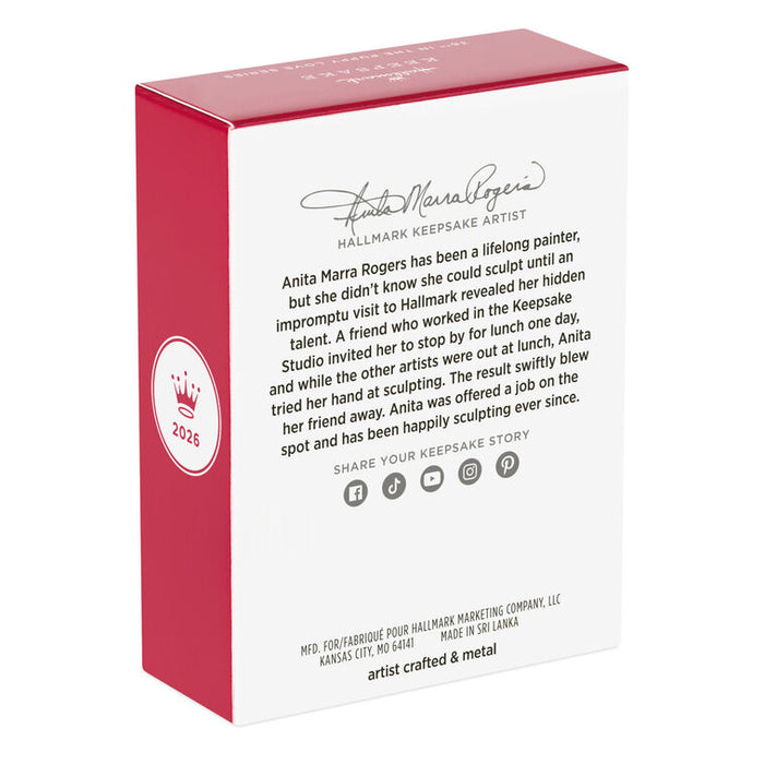 Hallmark 2026 Keepsake box with red and white design on a white background
