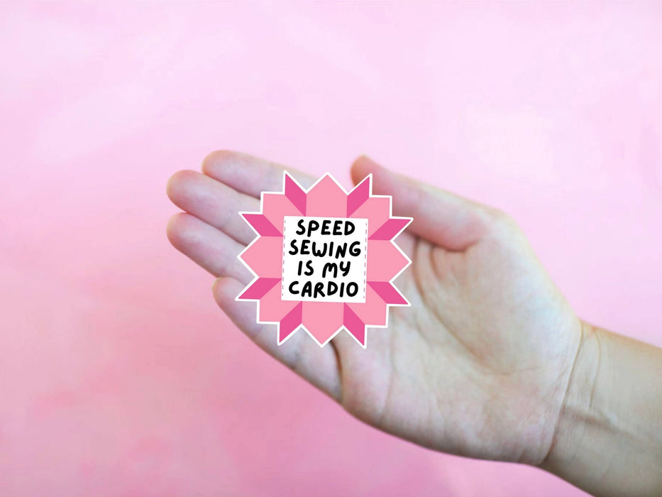 Speed Sewing Is My Cardio Vinyl Sticker