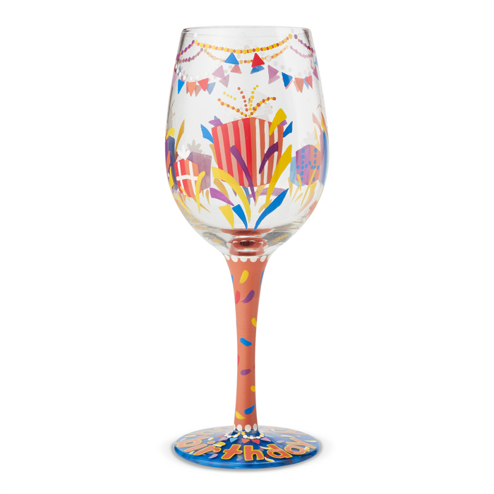 Happy Birthday Lolita Wine Glass