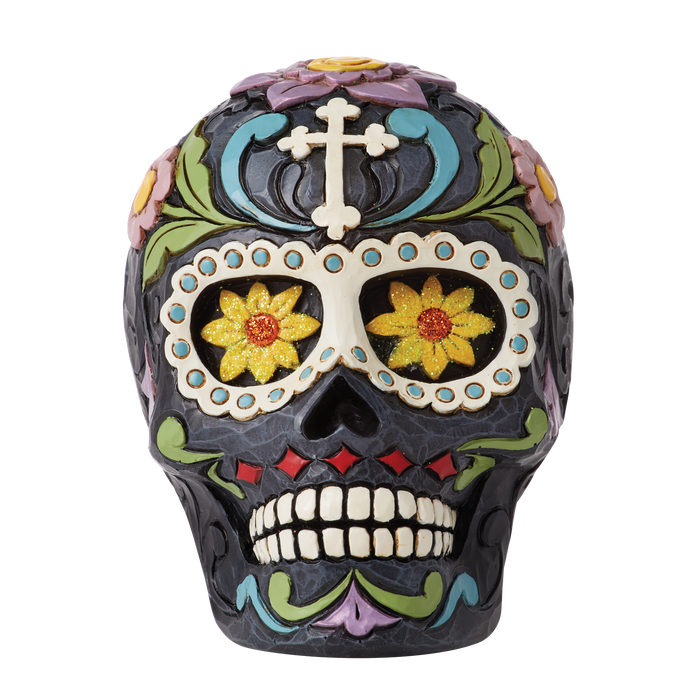 Day of the Dead Black Skull by Jim Shore