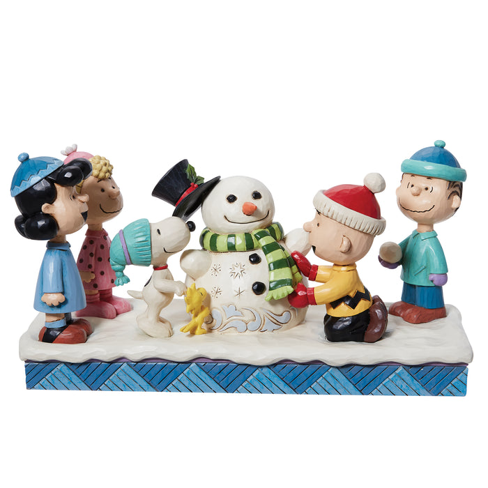 Peanuts Gang Building Snowman by Jim Shore