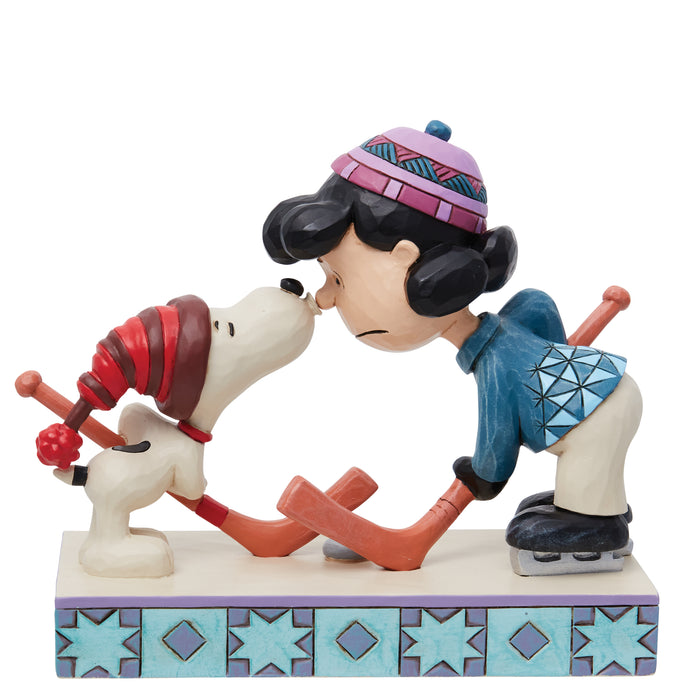 Peanuts Snoopy & Lucy Playing Hockey by Jim Shore