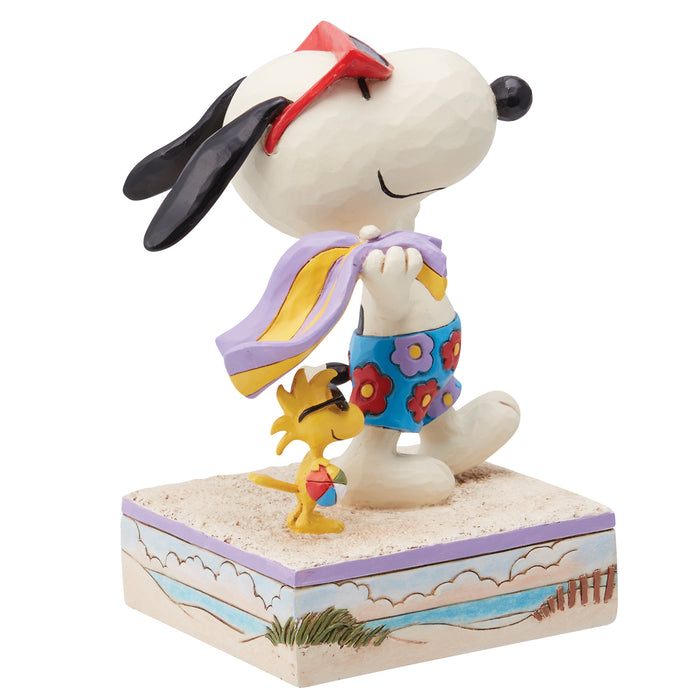 Snoopy & Woodstock at Beach by Jim Shore