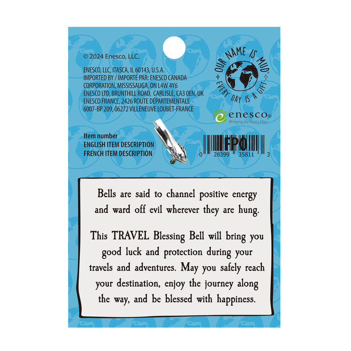 Travel Blessing Bell Charm Keychain