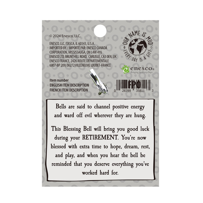 Retirement Blessing Bell Charm Keychain