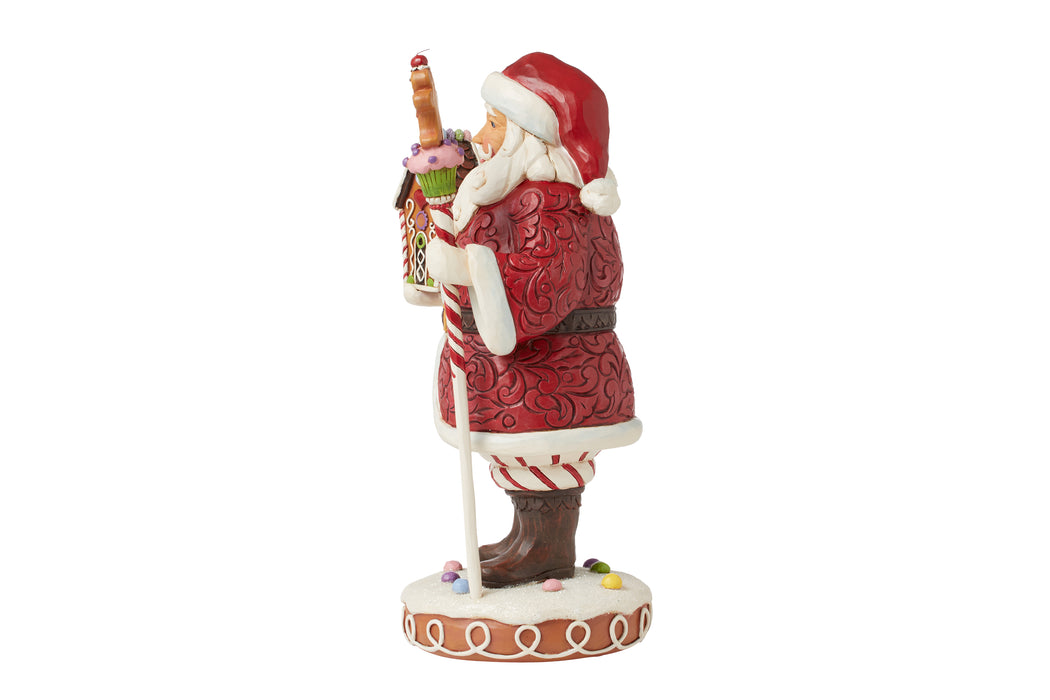 Santa With Gingerbread Staff Figurine by Jim Shore