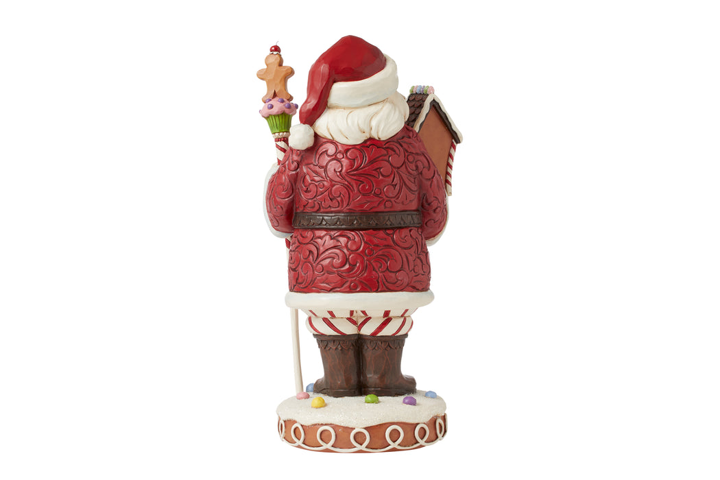 Santa With Gingerbread Staff Figurine by Jim Shore