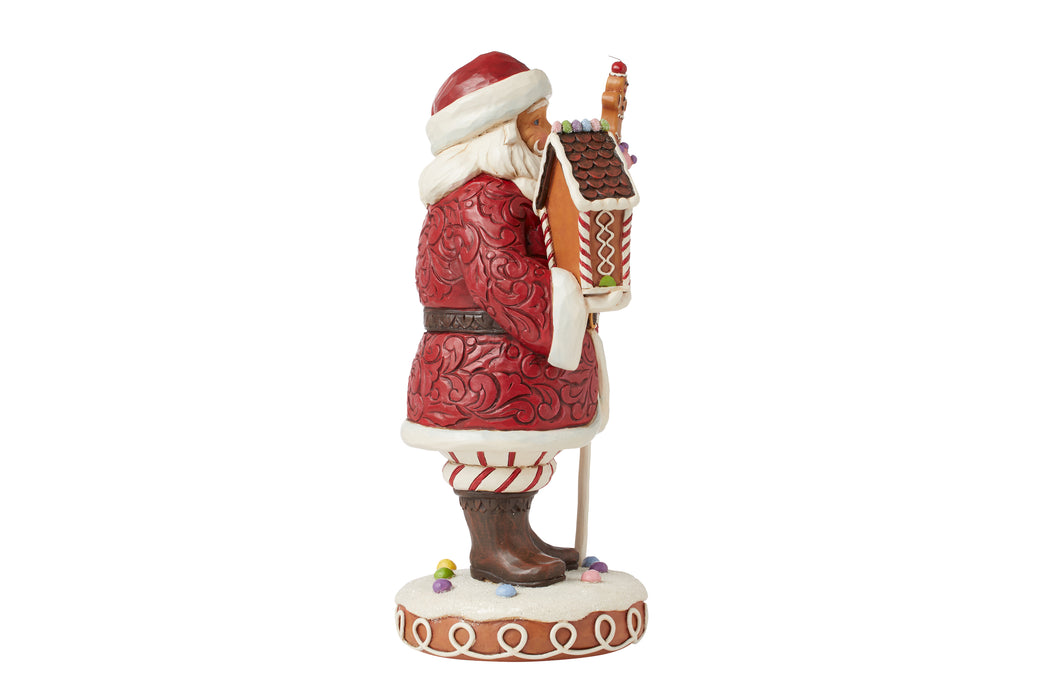 Santa With Gingerbread Staff Figurine by Jim Shore