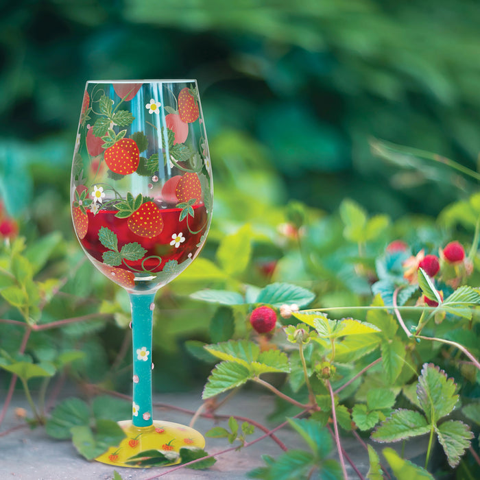 Strawberry Patch Lolita Wine Glass