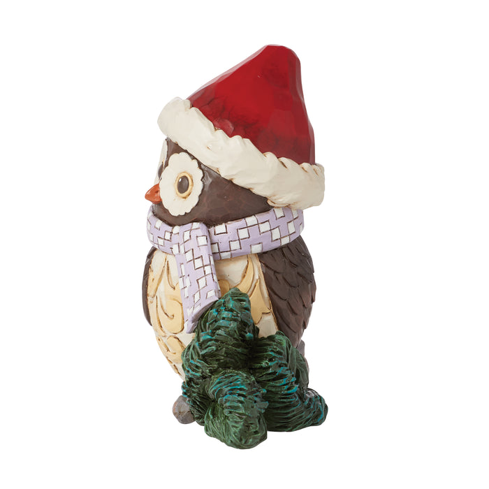 Mini Owl with Santa Hat Figurine by Jim Shore