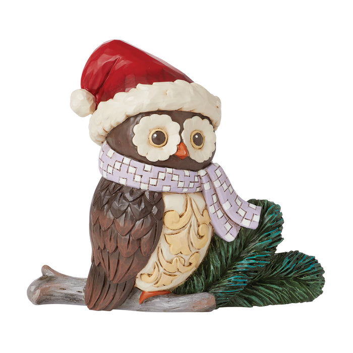 Mini Owl with Santa Hat Figurine by Jim Shore