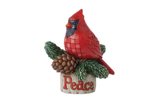 Pint Cardinal with Peace Figurine by Jim Shore