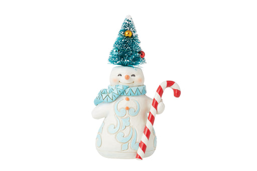 Pint Snowman Sisal Hat Figurine by Jim Shore