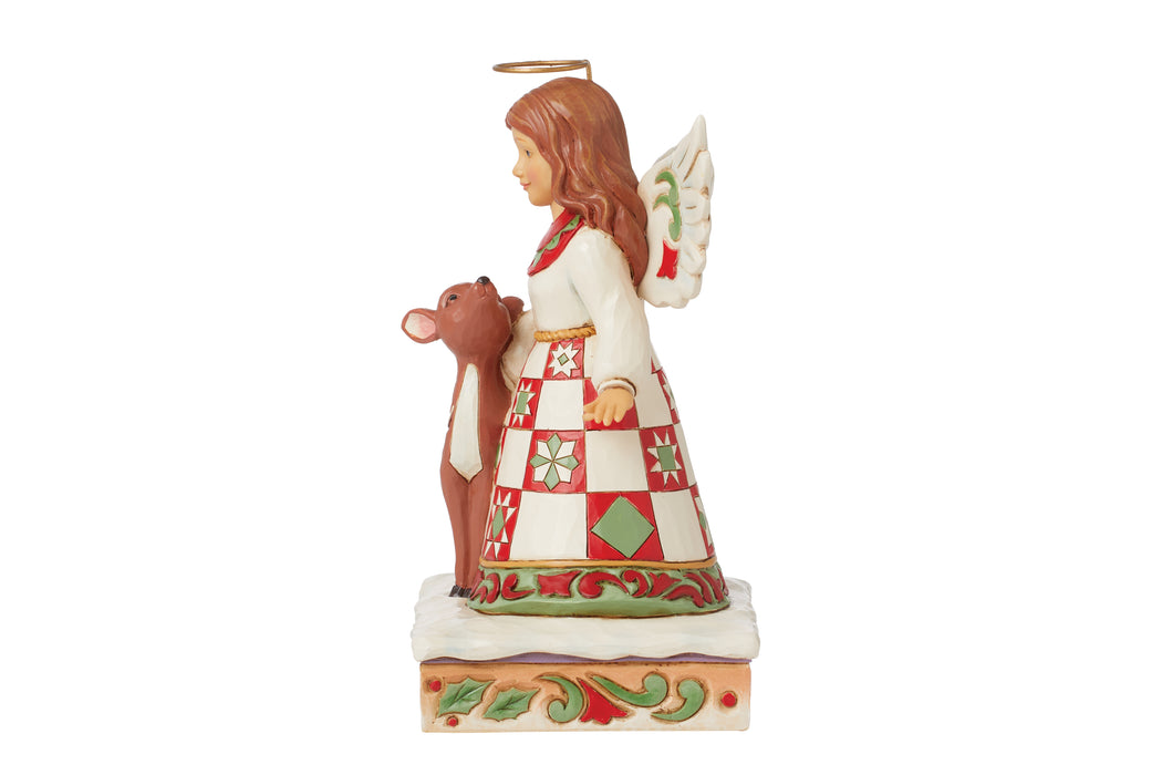 Angel with Deer Figurine by Jim Shore