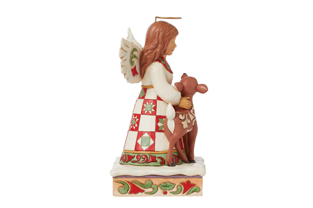 Angel with Deer Figurine by Jim Shore