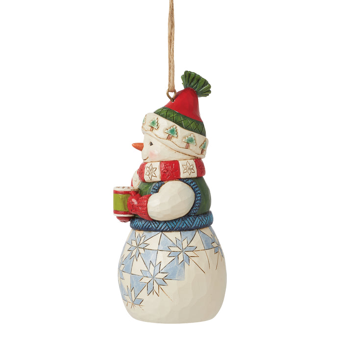 Snowman with Cocoa Ornament by Jim Shore