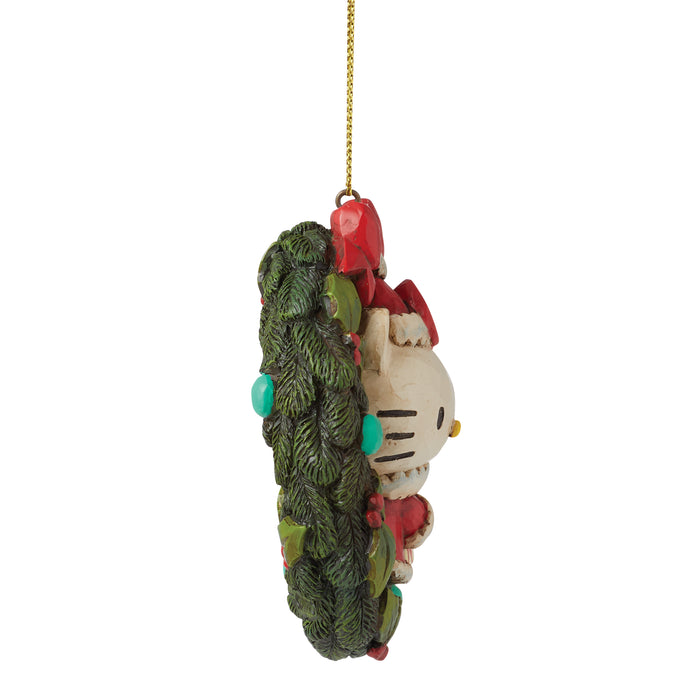 Hello Kitty Wreath Ornament by Jim Shore