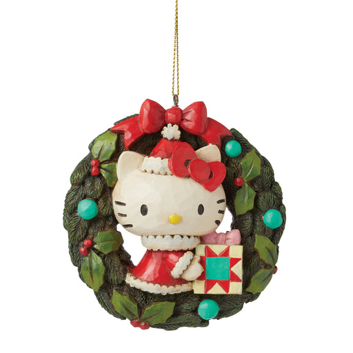 Hello Kitty Wreath Ornament by Jim Shore