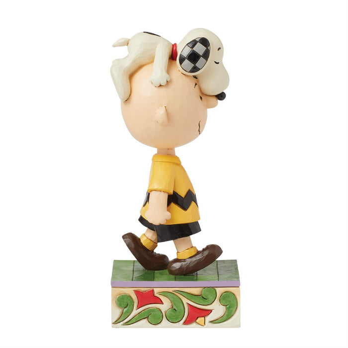 Snoopy on Charlie Brown's Head by Jim Shore