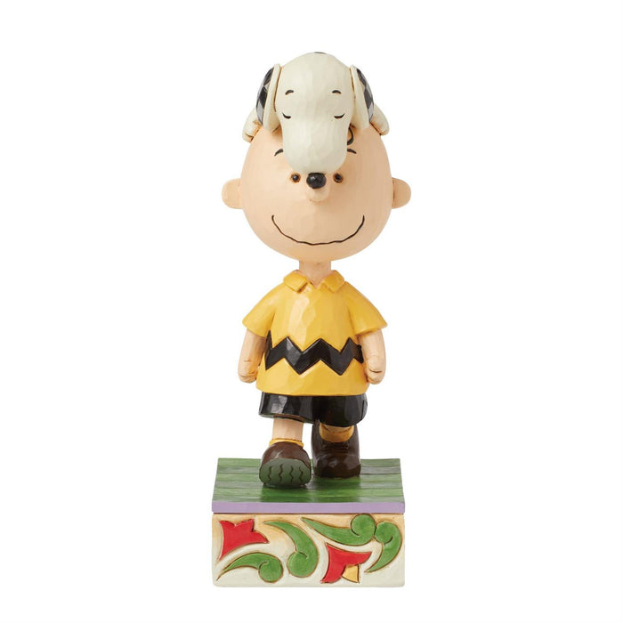 Snoopy on Charlie Brown's Head by Jim Shore