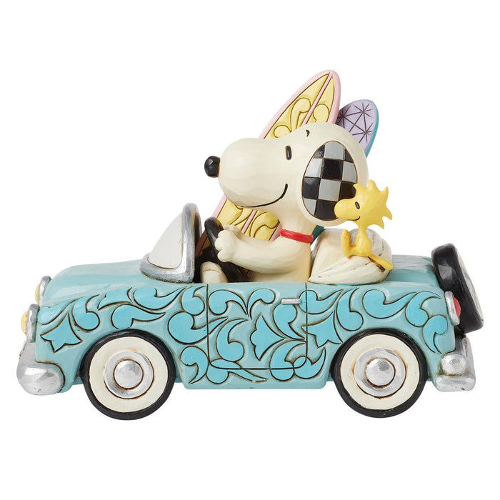 Snoopy & Woodstock in Surf Car by Jim Shore