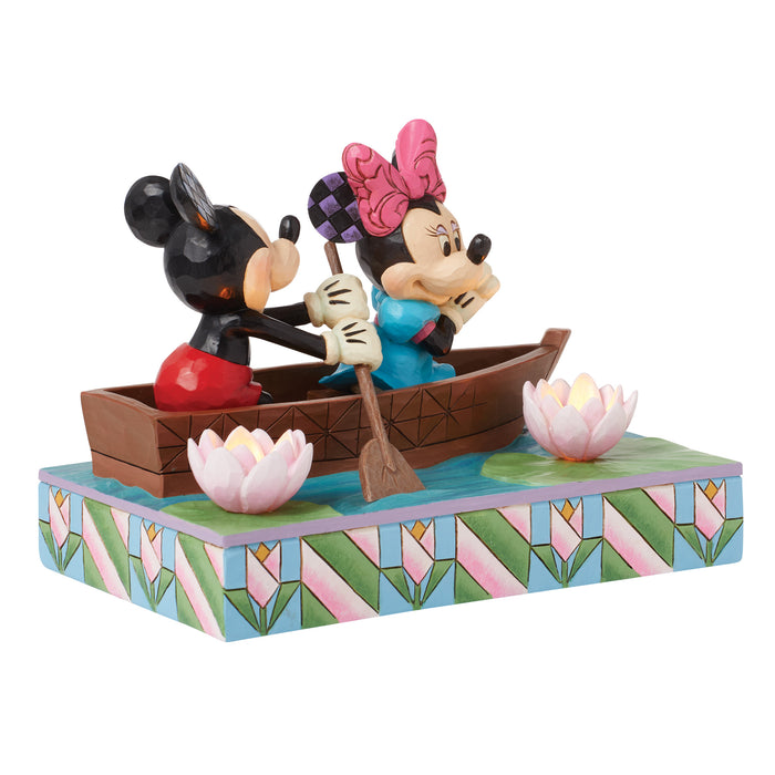 Mickey & Minnie LED Love Rowboat Figurine by Jim Shore